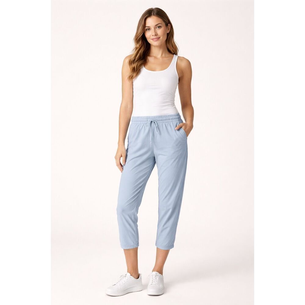 Lululemon Size 14 Light Blue Cropped Jogger Pants Stretch Athleisure